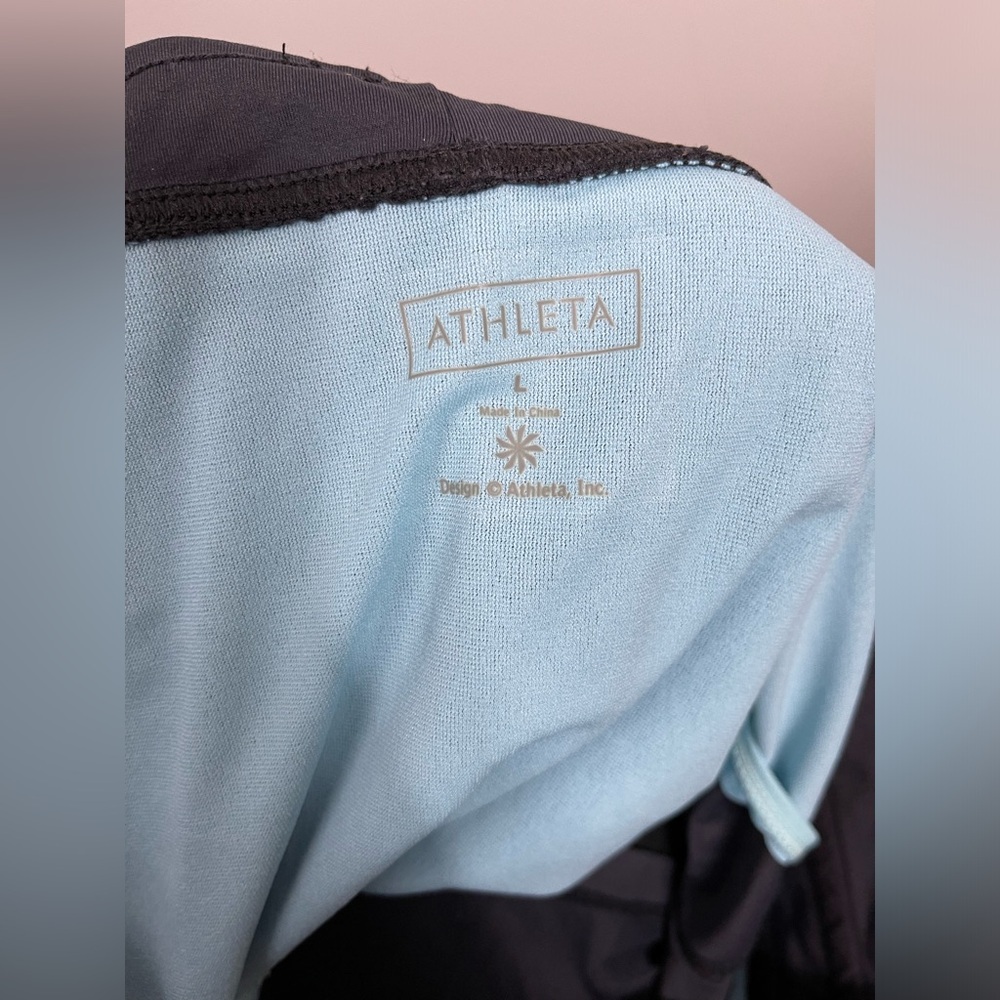 Athleta Shorts Womens Black Athletic Outdoors Active Drawstring Shorties Size L - Picture 7 of 11